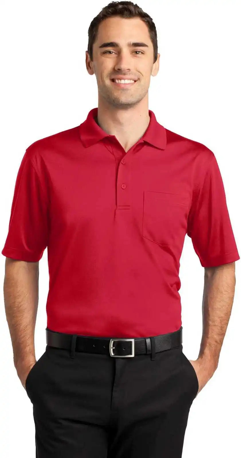 Cornerstone Cs412p Select Snag Proof Pocket Polo Red