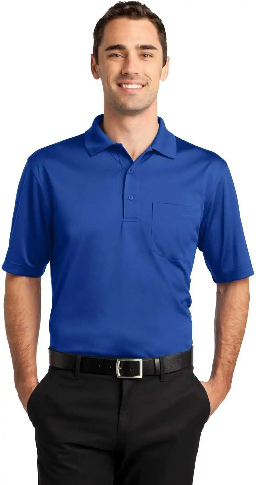 Cornerstone Cs412p Select Snag-proof Pocket Polo - Royal