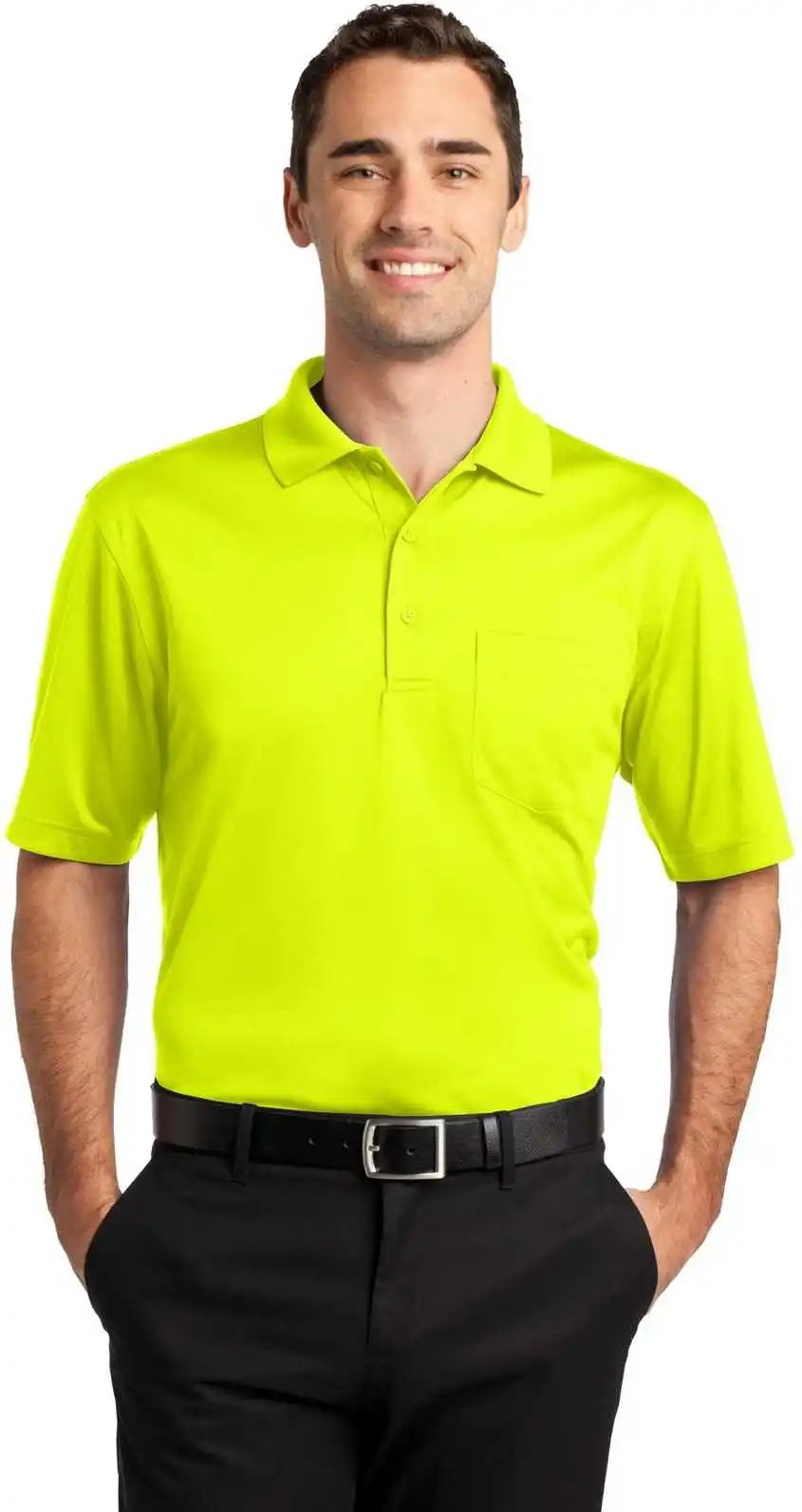 Cornerstone Cs412p Select Snag-proof Pocket Polo - Safety Yellow
