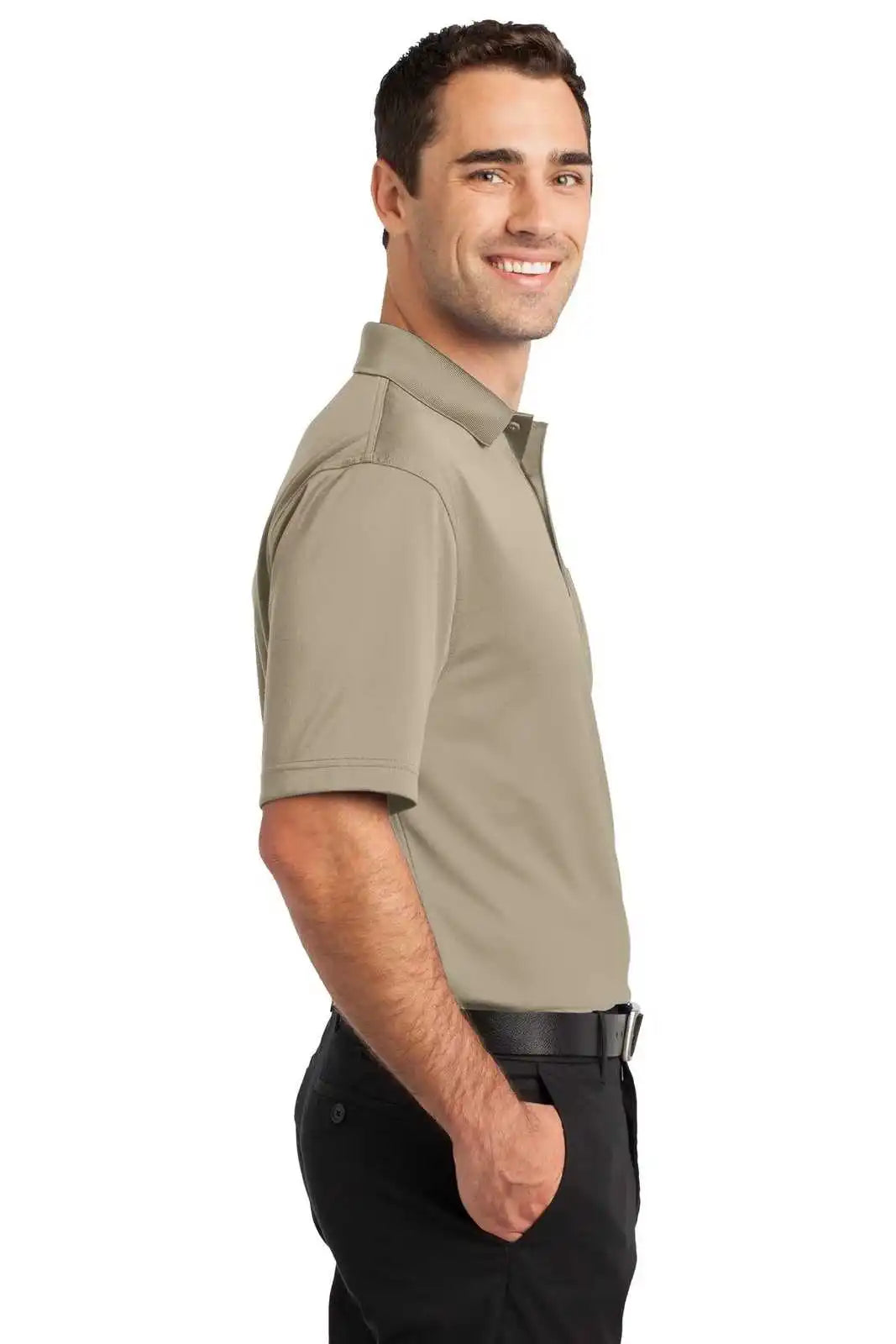 Cornerstone Cs412p Select Snag-proof Pocket Polo - Tan