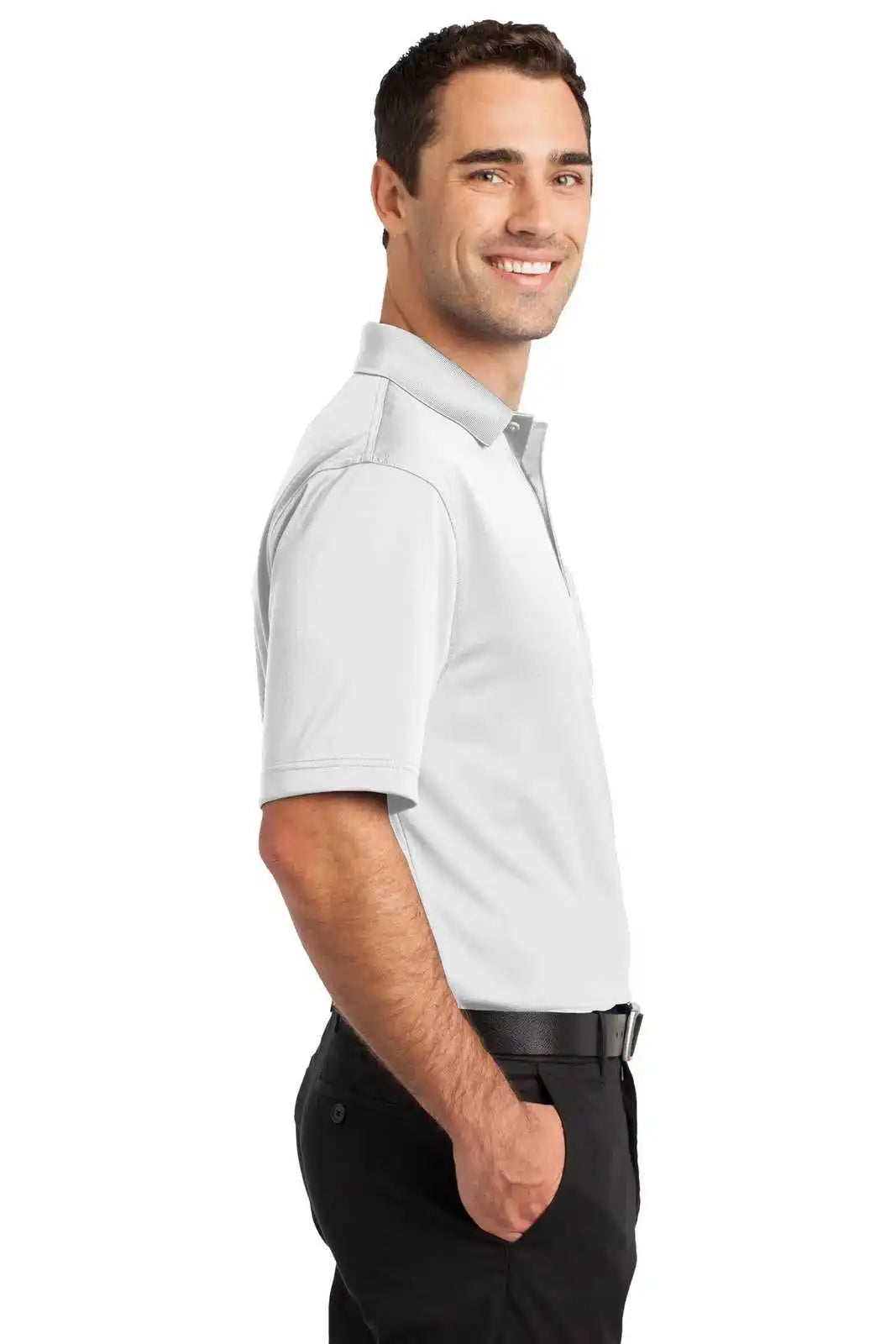 Cornerstone Cs412p Select Snag-proof Pocket Polo - White