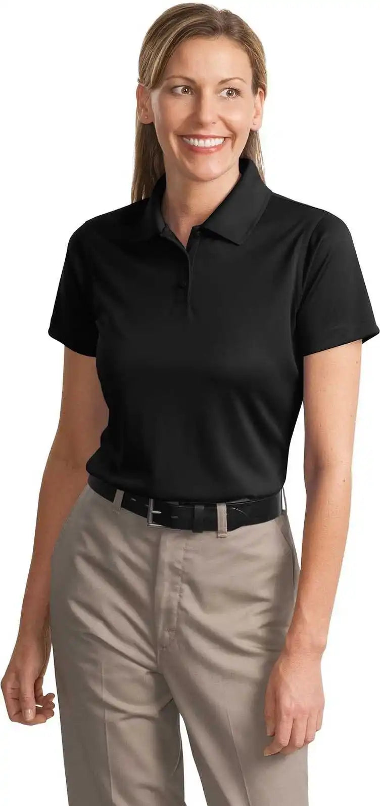 Cornerstone Cs413 Ladies Select Snag Proof Polo Black