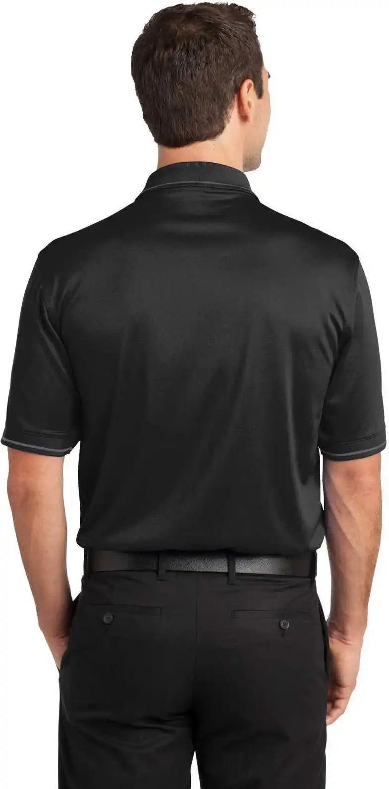 Cornerstone Cs415 Select Snag Proof Tipped Pocket Polo Black Smoke Gray