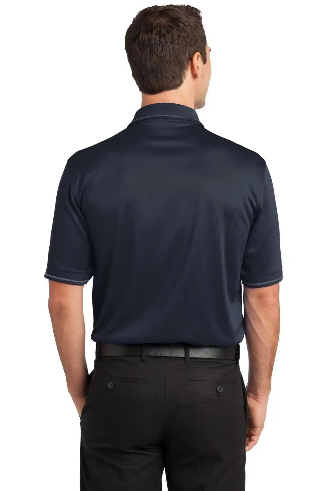 Cornerstone Cs415 Select Snag-proof Tipped Pocket Polo - Dark Navy Smoke Gray