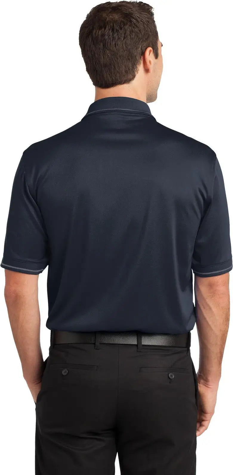 Cornerstone Cs415 Select Snag-proof Tipped Pocket Polo - Dark Navy Smoke Gray