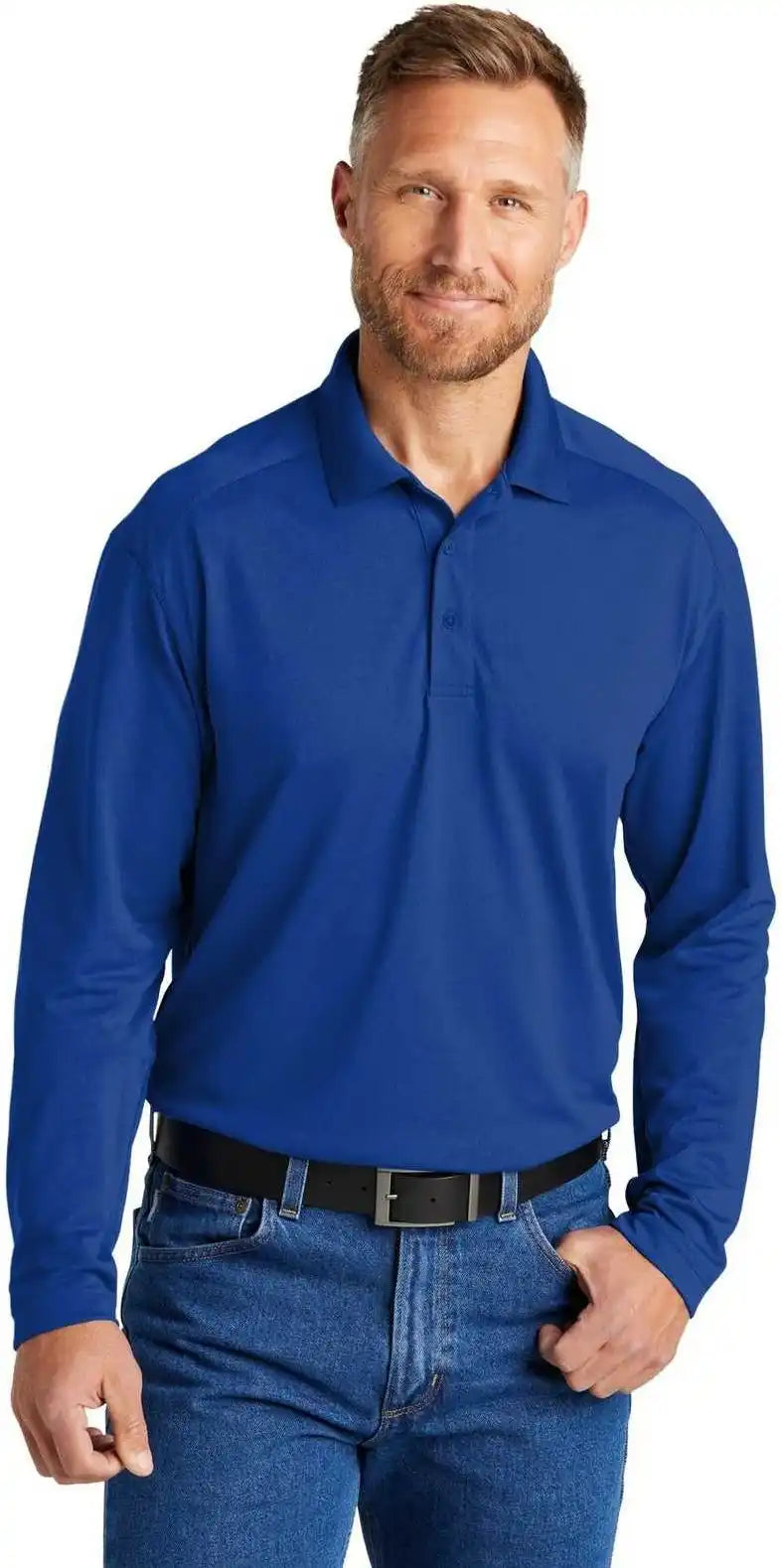 Cornerstone Cs418ls Select Lightweight Snag Proof Long Sleeve Polo Royal