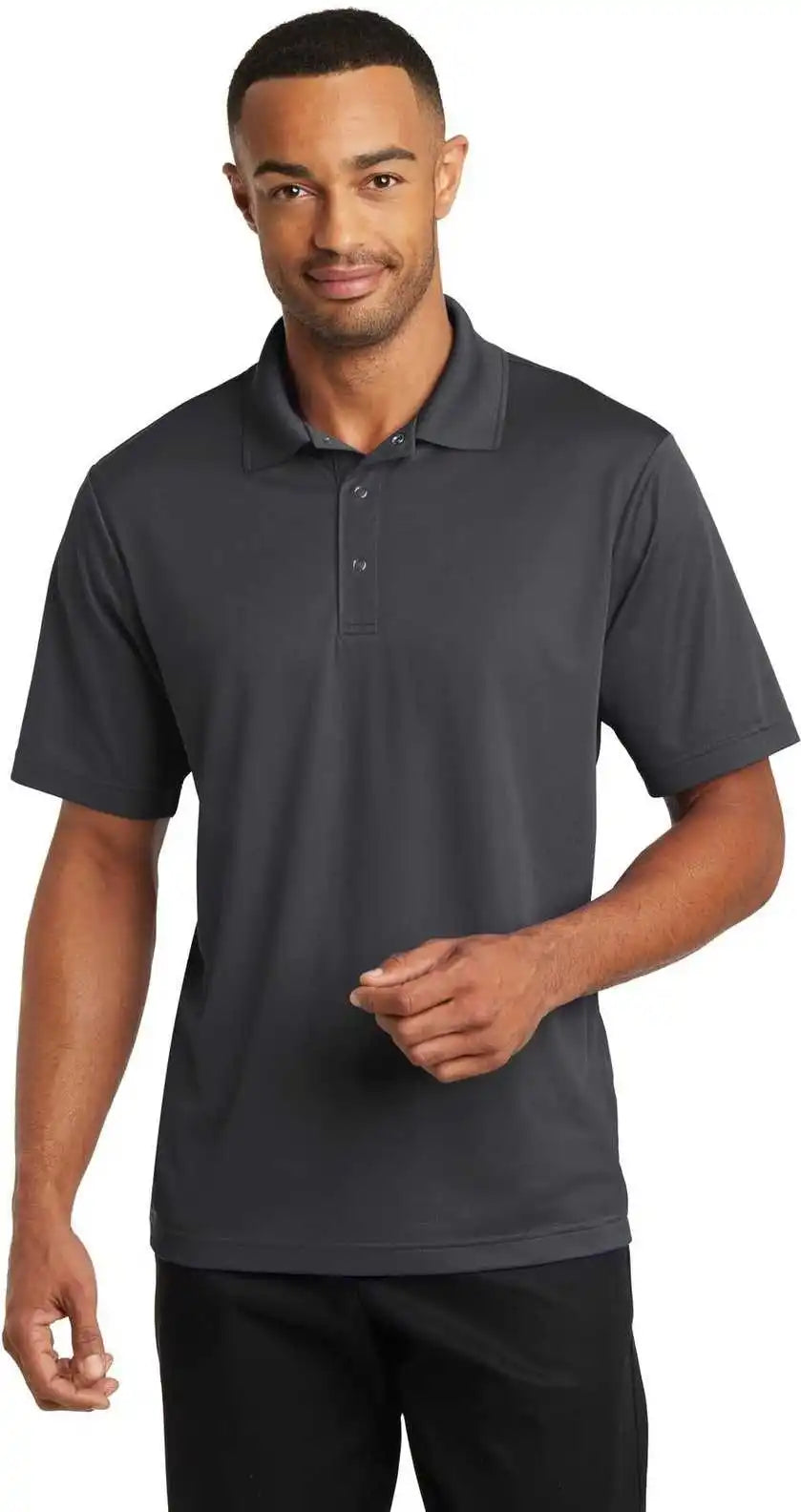 Cornerstone Cs421 Micropique Gripper Polo Iron Gray