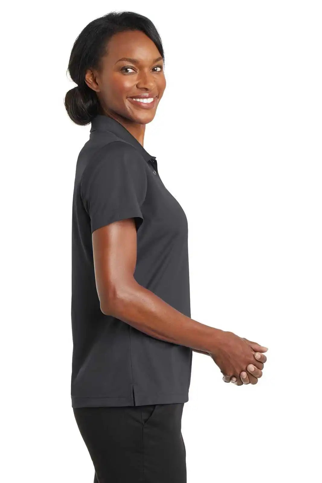 Cornerstone Cs422 Ladies Micropique Gripper Polo - Iron Gray