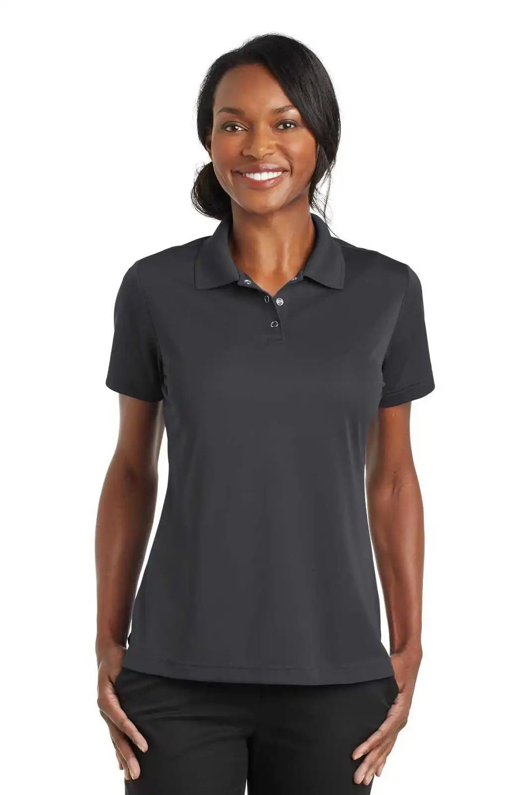 Cornerstone Cs422 Ladies Micropique Gripper Polo - Iron Gray