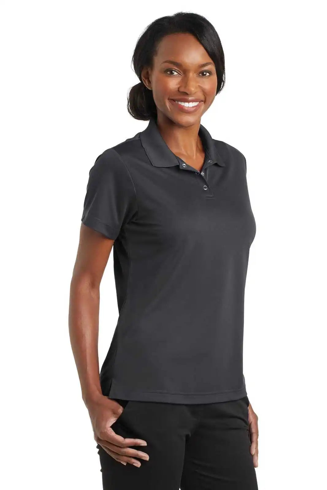 Cornerstone Cs422 Ladies Micropique Gripper Polo - Iron Gray