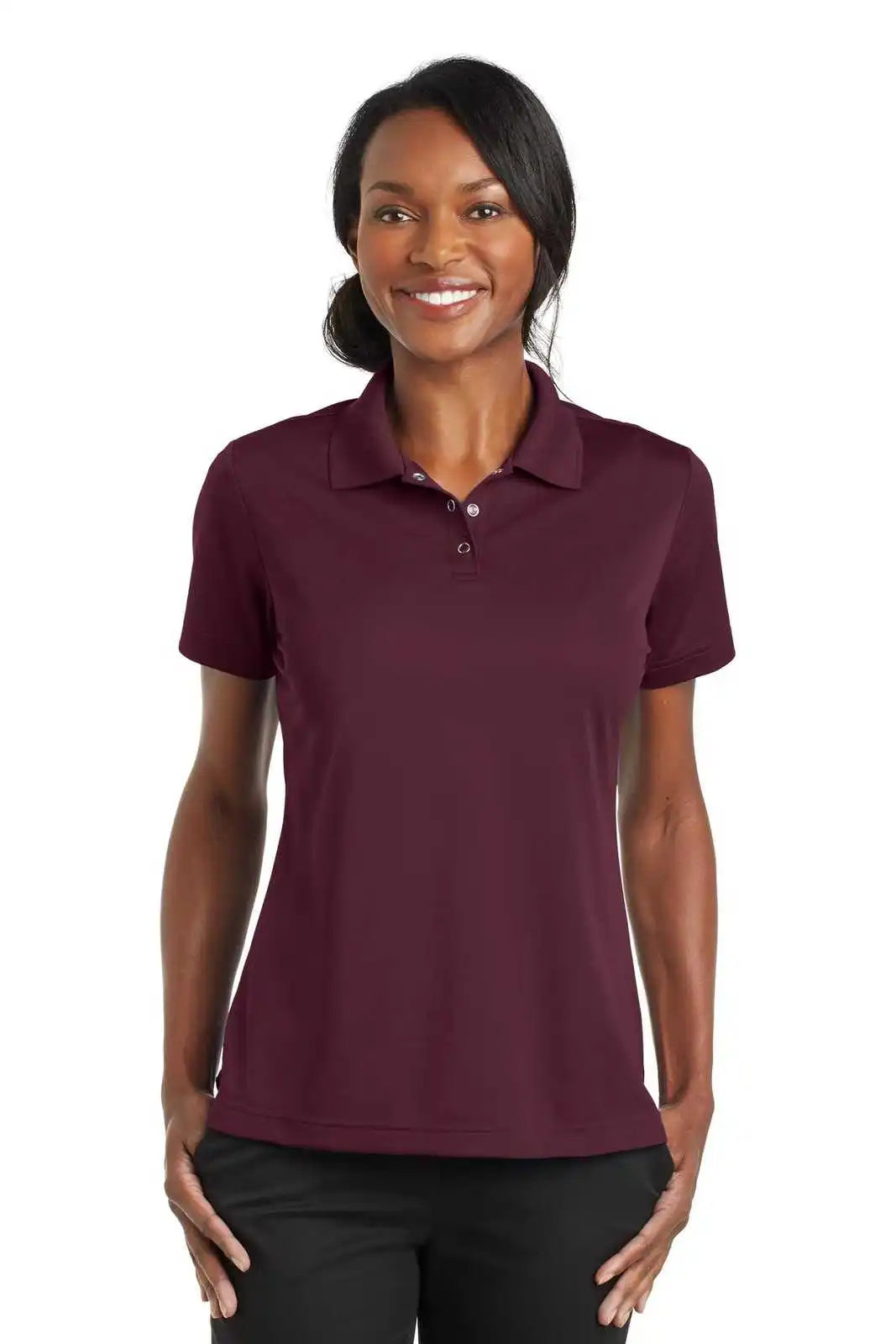 Cornerstone Cs422 Ladies Micropique Gripper Polo - Maroon