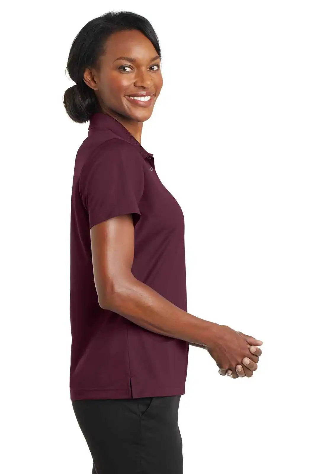 Cornerstone Cs422 Ladies Micropique Gripper Polo - Maroon