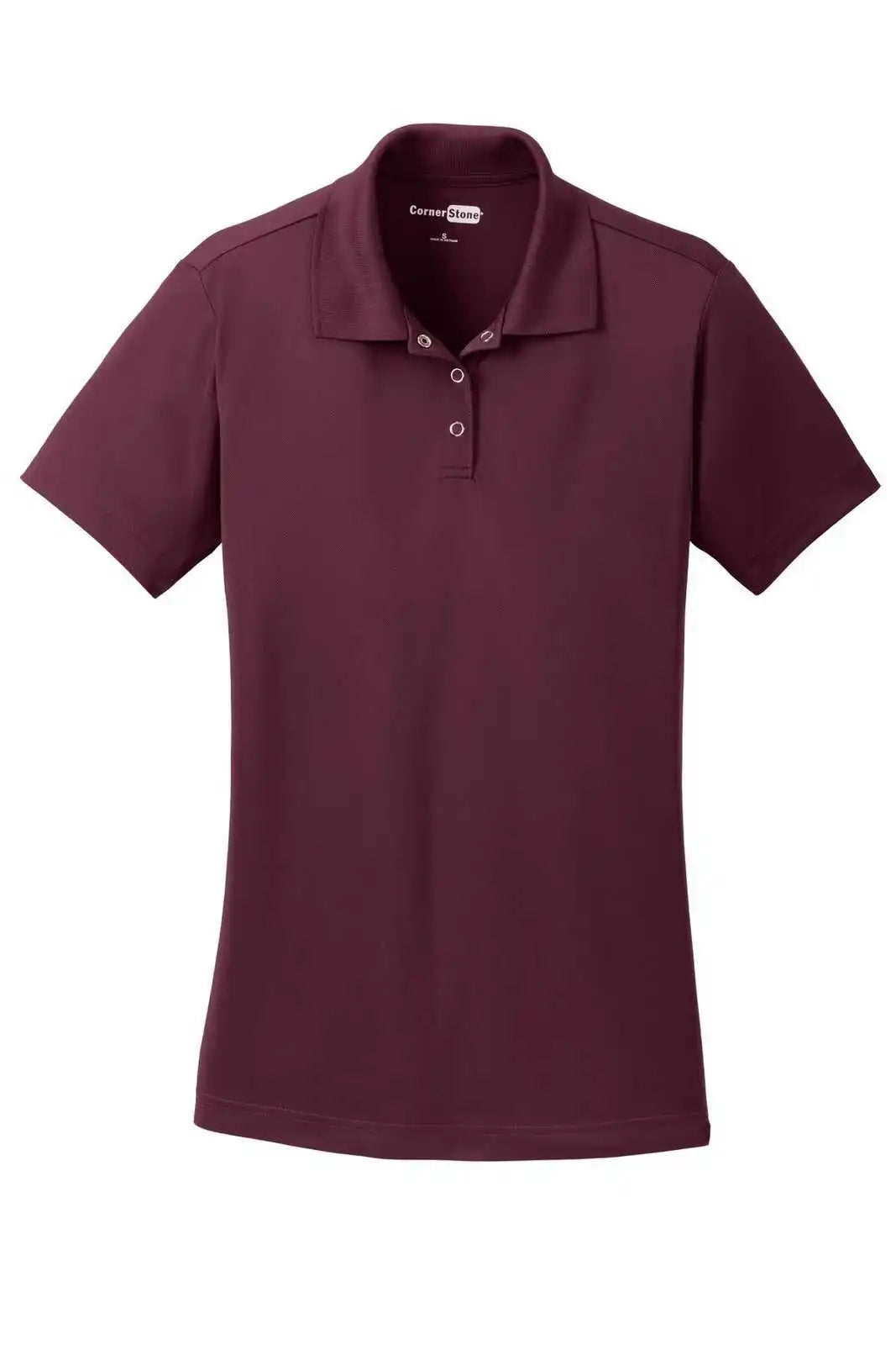 Cornerstone Cs422 Ladies Micropique Gripper Polo - Maroon