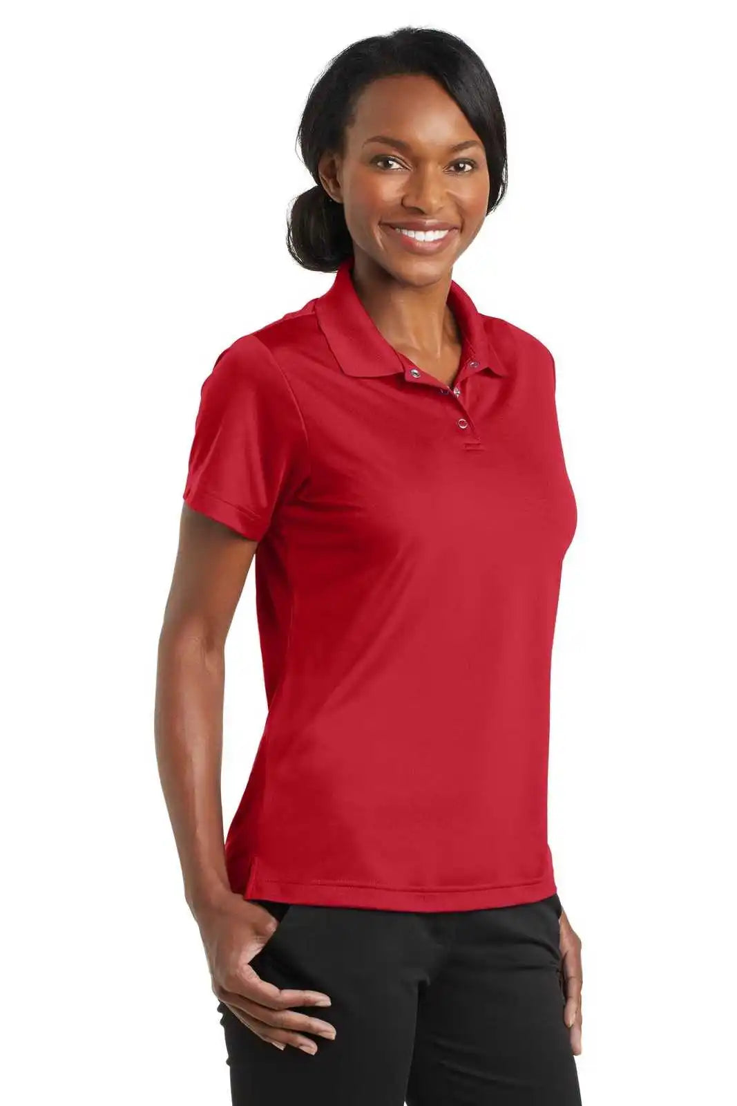 Cornerstone Cs422 Ladies Micropique Gripper Polo - True Red