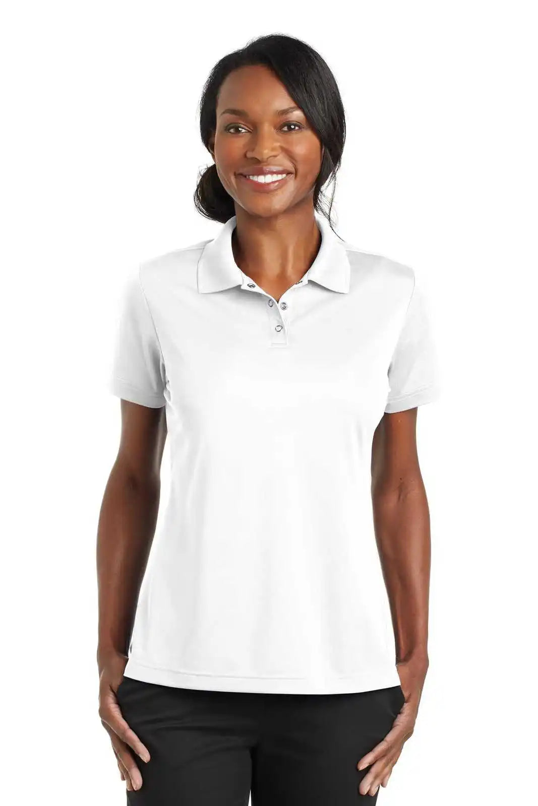 Cornerstone Cs422 Ladies Micropique Gripper Polo - White