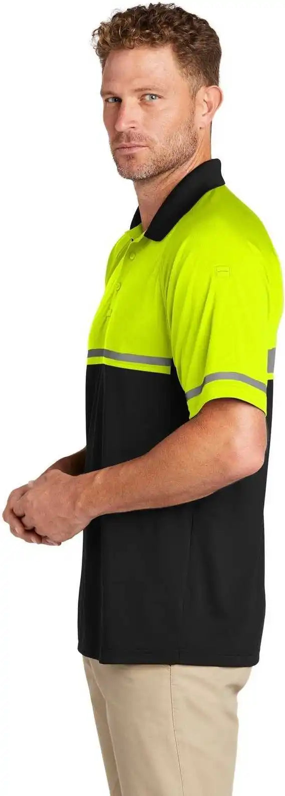 Cornerstone Cs423 Select Lightweight Snag Proof Enhanced Visibility Polo Safety Yellow Black