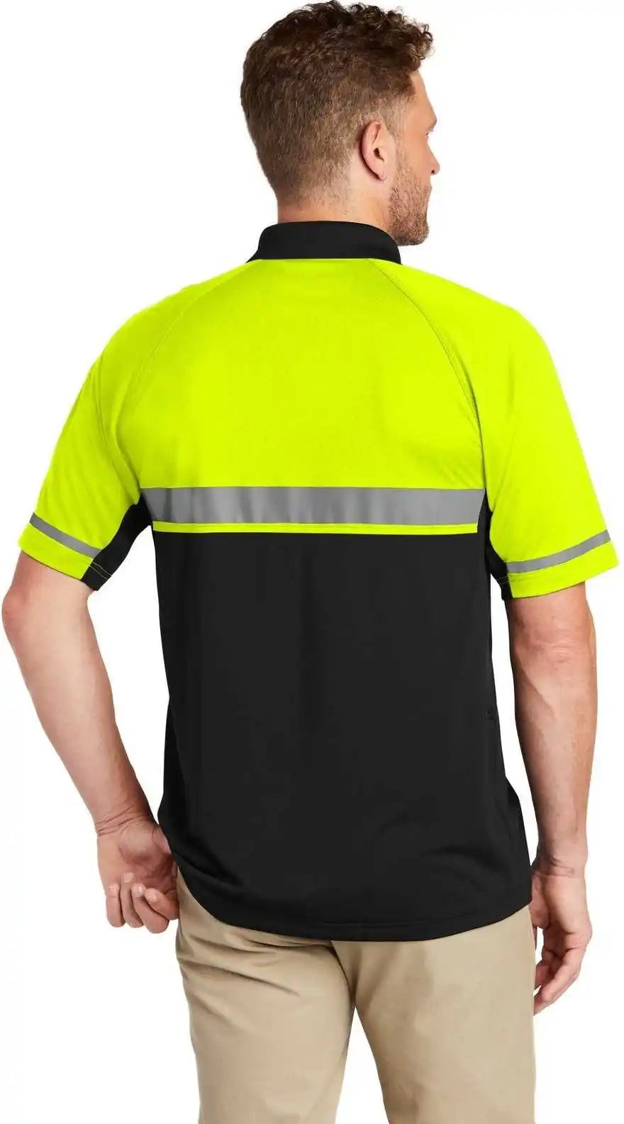 Cornerstone Cs423 Select Lightweight Snag Proof Enhanced Visibility Polo Safety Yellow Black