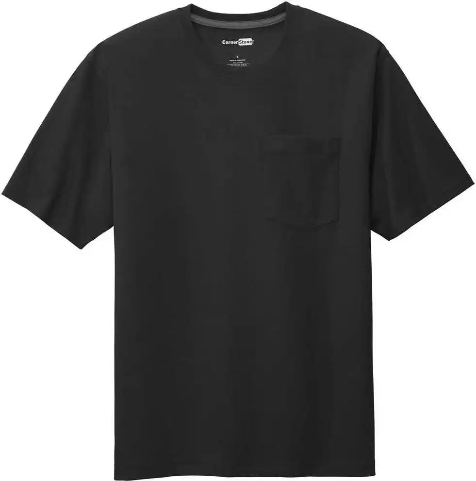 Cornerstone Cs430 Workwear Pocket Tee Black