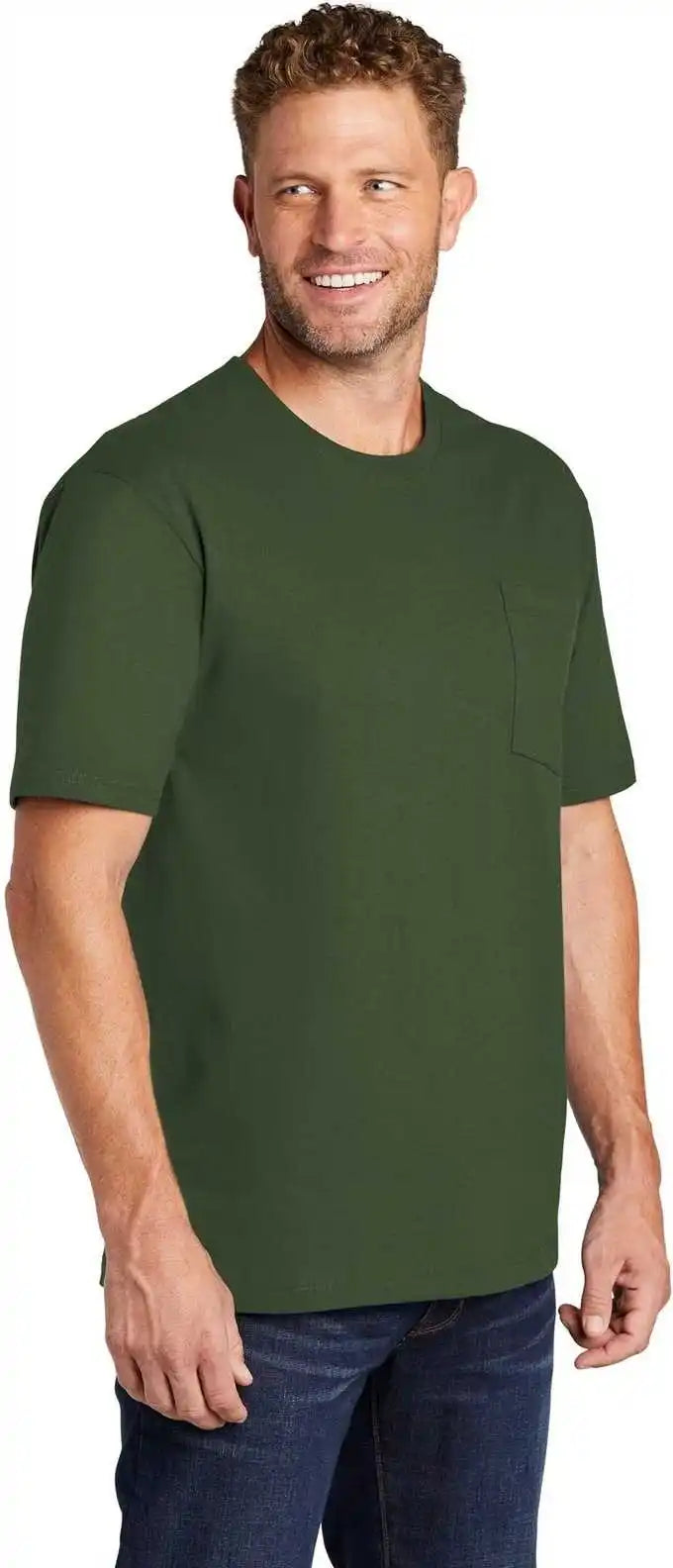 Cornerstone Cs430 Workwear Pocket Tee Dark Green
