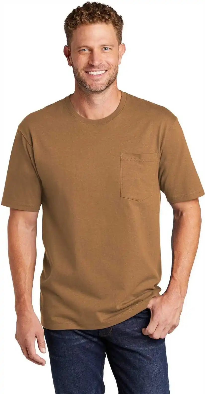 Cornerstone Cs430 Workwear Pocket Tee - Duck Brown