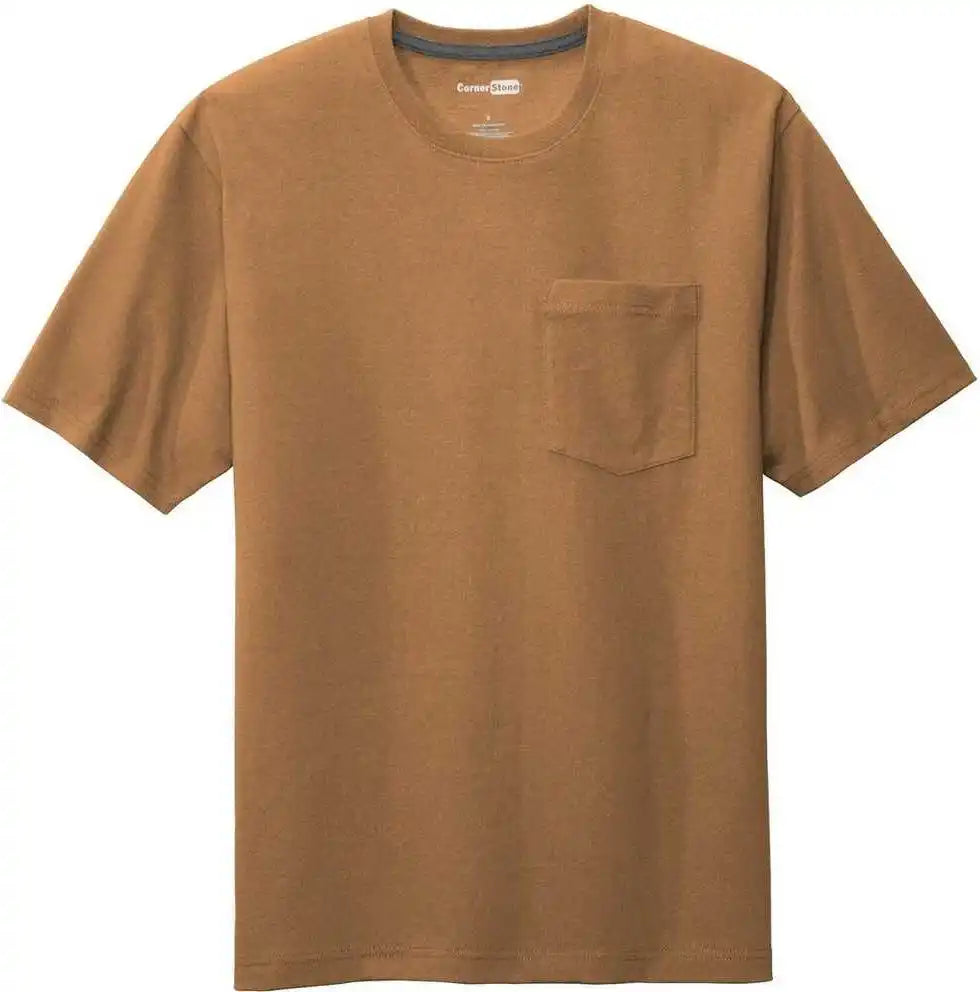 Cornerstone Cs430 Workwear Pocket Tee - Duck Brown