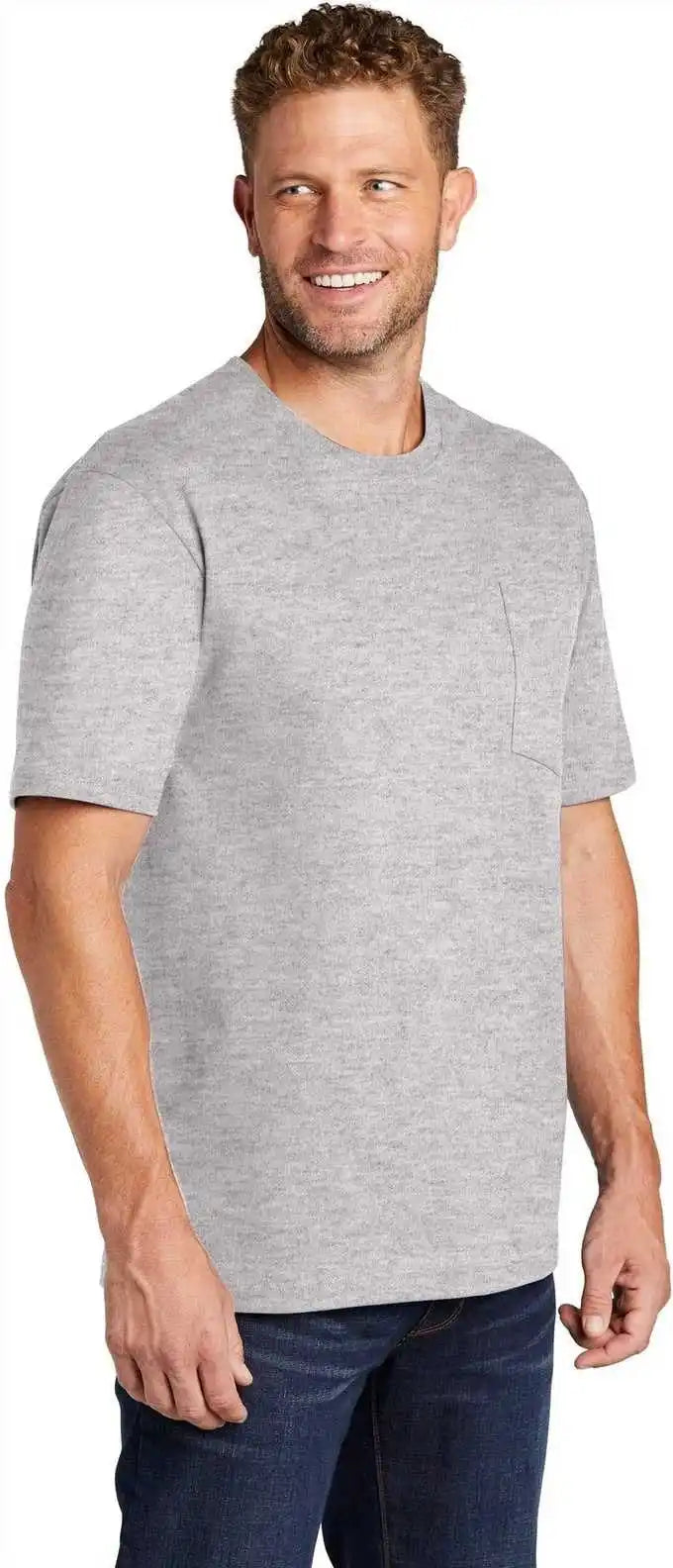 Cornerstone Cs430 Workwear Pocket Tee - Heather Gray