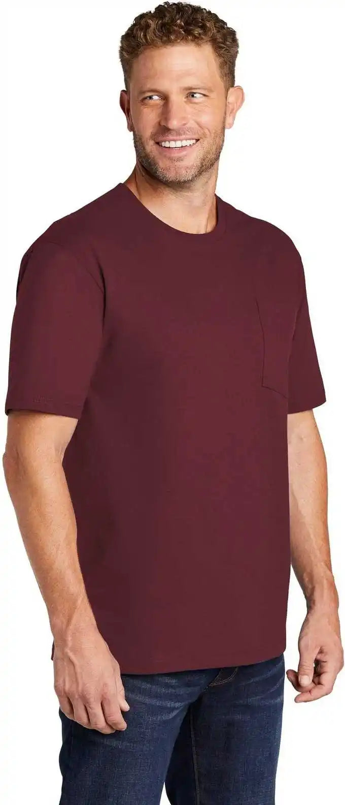 Cornerstone Cs430 Workwear Pocket Tee Maroon