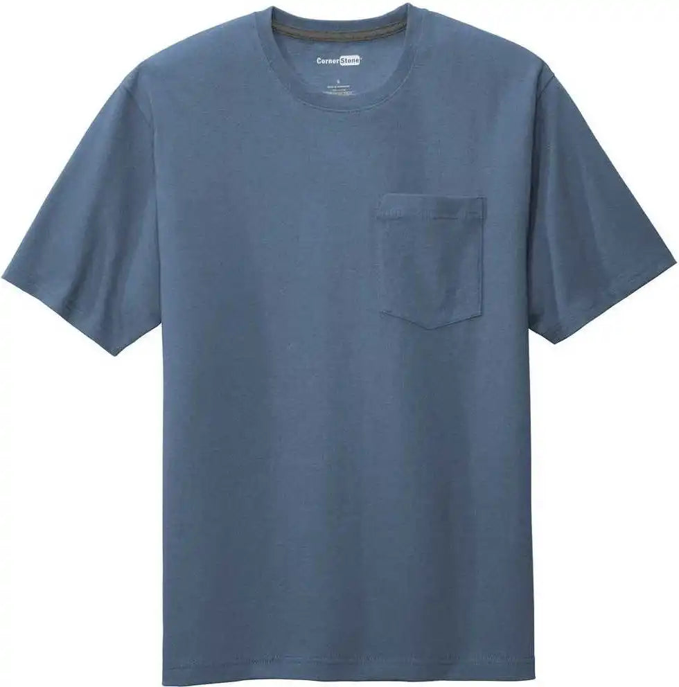 Cornerstone Cs430 Workwear Pocket Tee - Regatta Blue