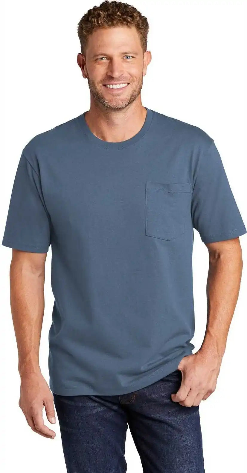 Cornerstone Cs430 Workwear Pocket Tee - Regatta Blue