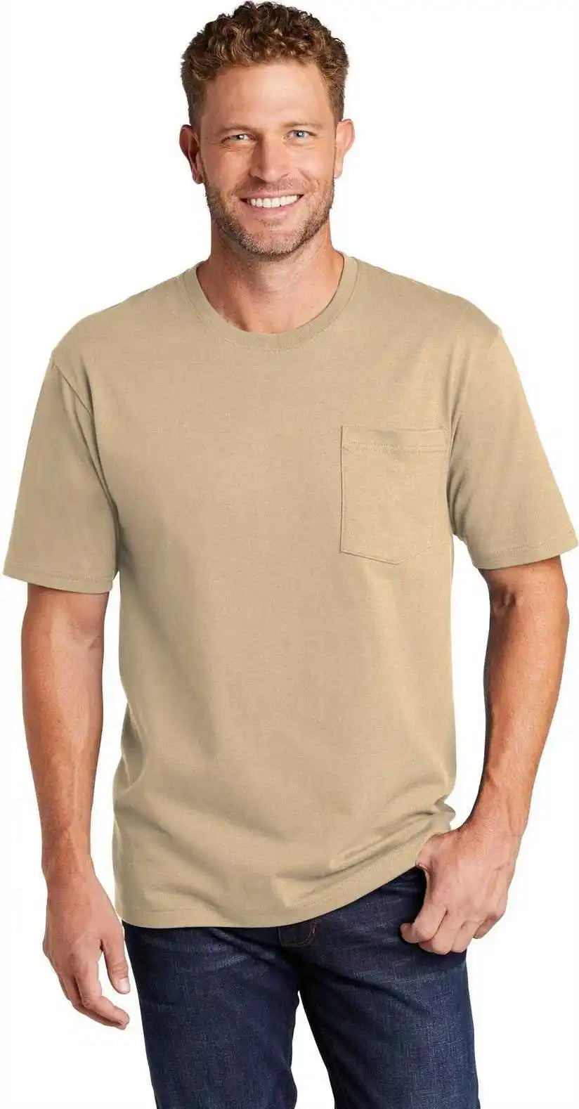 Cornerstone Cs430 Workwear Pocket Tee Tan