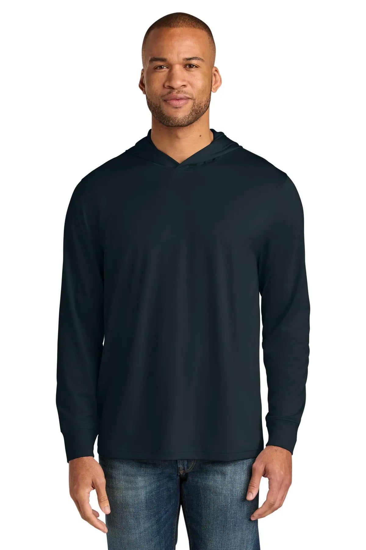 Cornerstone Cs440lsh Workwear Pro Long Sleeve Hooded Tee - Navy - Adult Xs