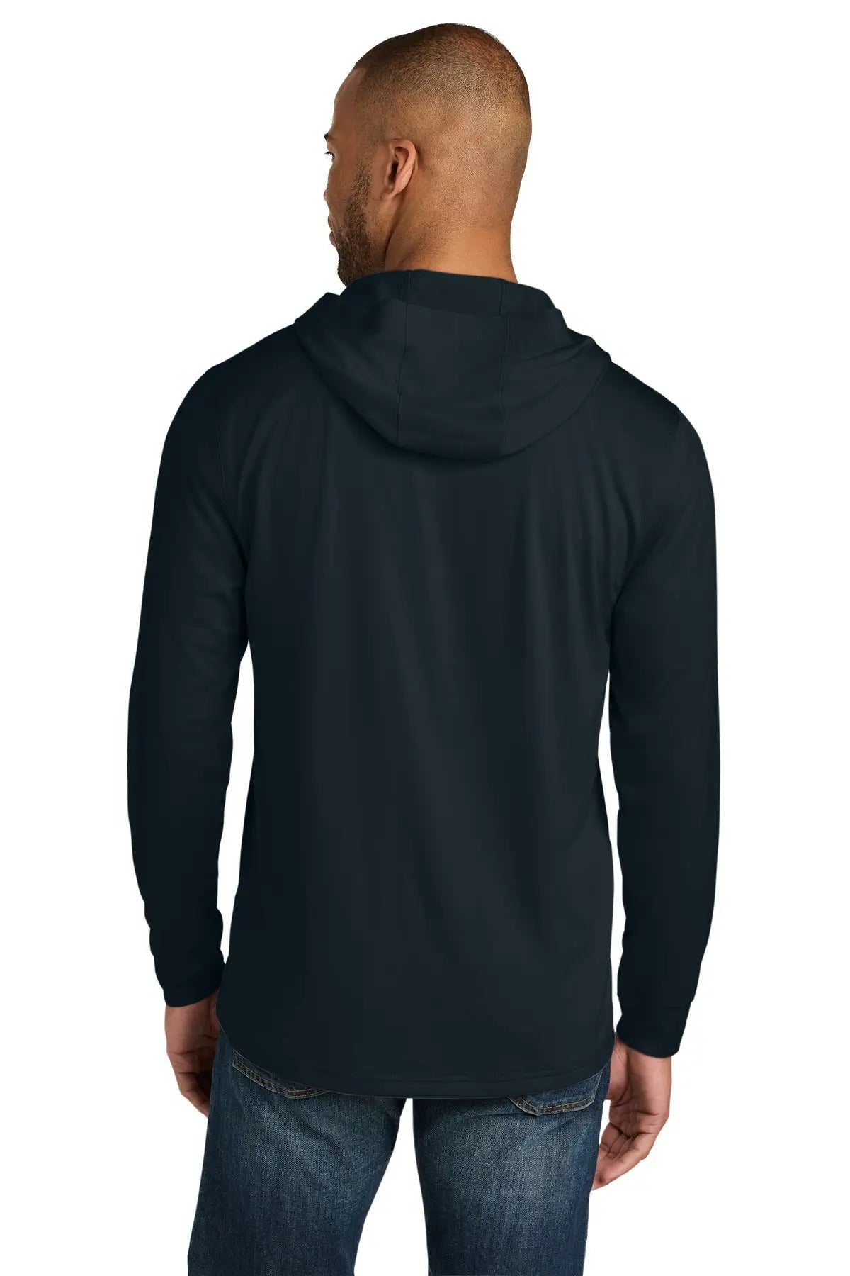 Cornerstone Cs440lsh Workwear Pro Long Sleeve Hooded Tee - Navy