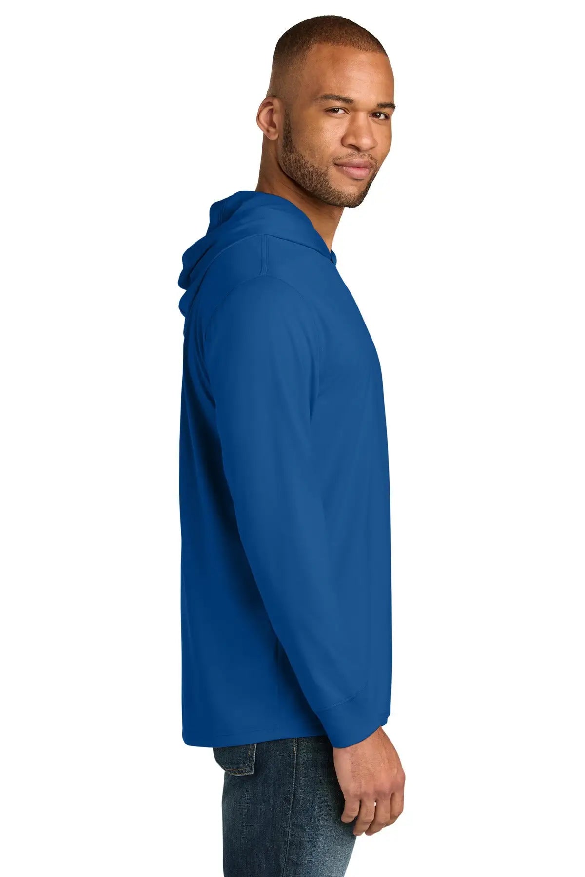 Cornerstone Cs440lsh Workwear Pro Long Sleeve Hooded Tee - Royal
