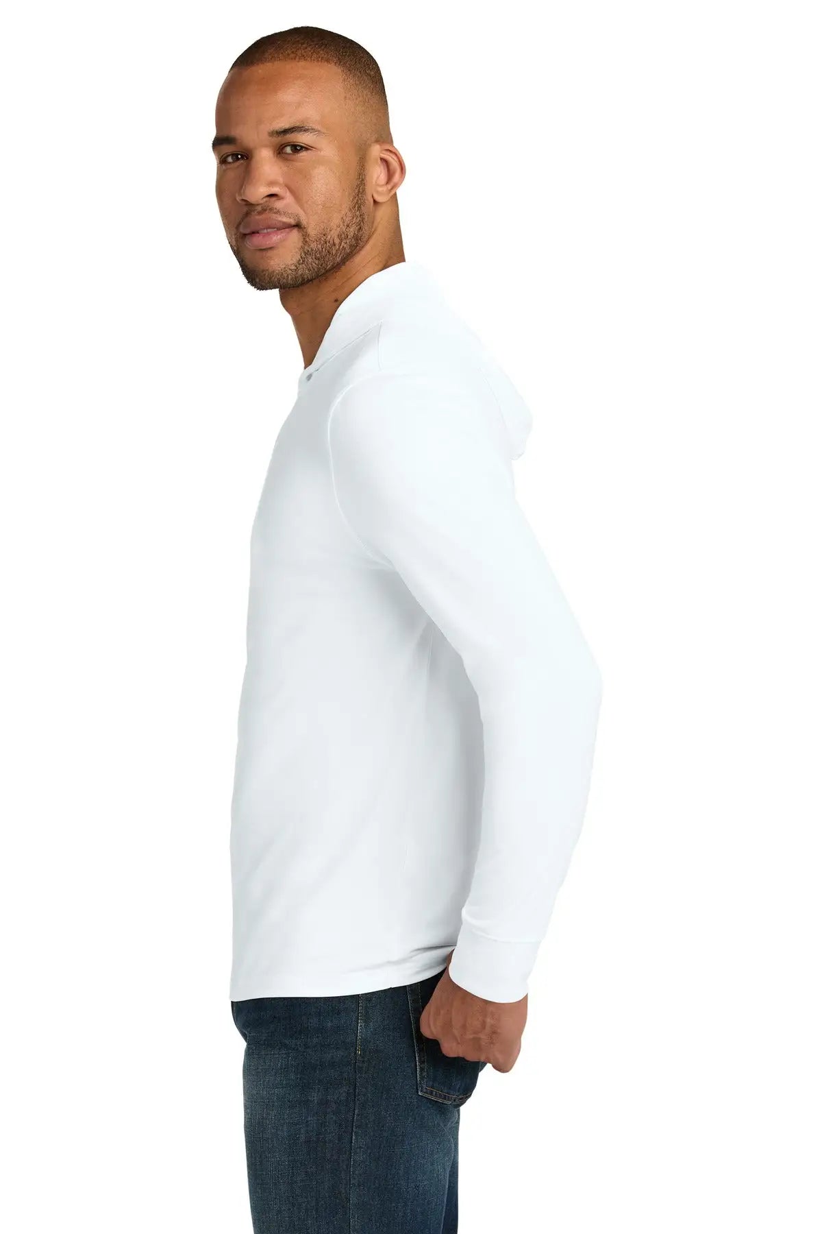 Cornerstone Cs440lsh Workwear Pro Long Sleeve Hooded Tee - White