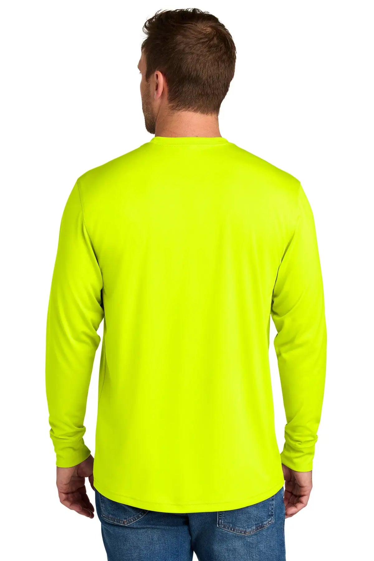 Cornerstone Cs440lsp Workwear Pro Long Sleeve Pocket Tee - Safety Yellow