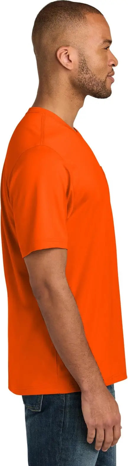 Cornerstone Cs440p Workwear Pro Short Sleeve Pocket Tee - Safety Orange