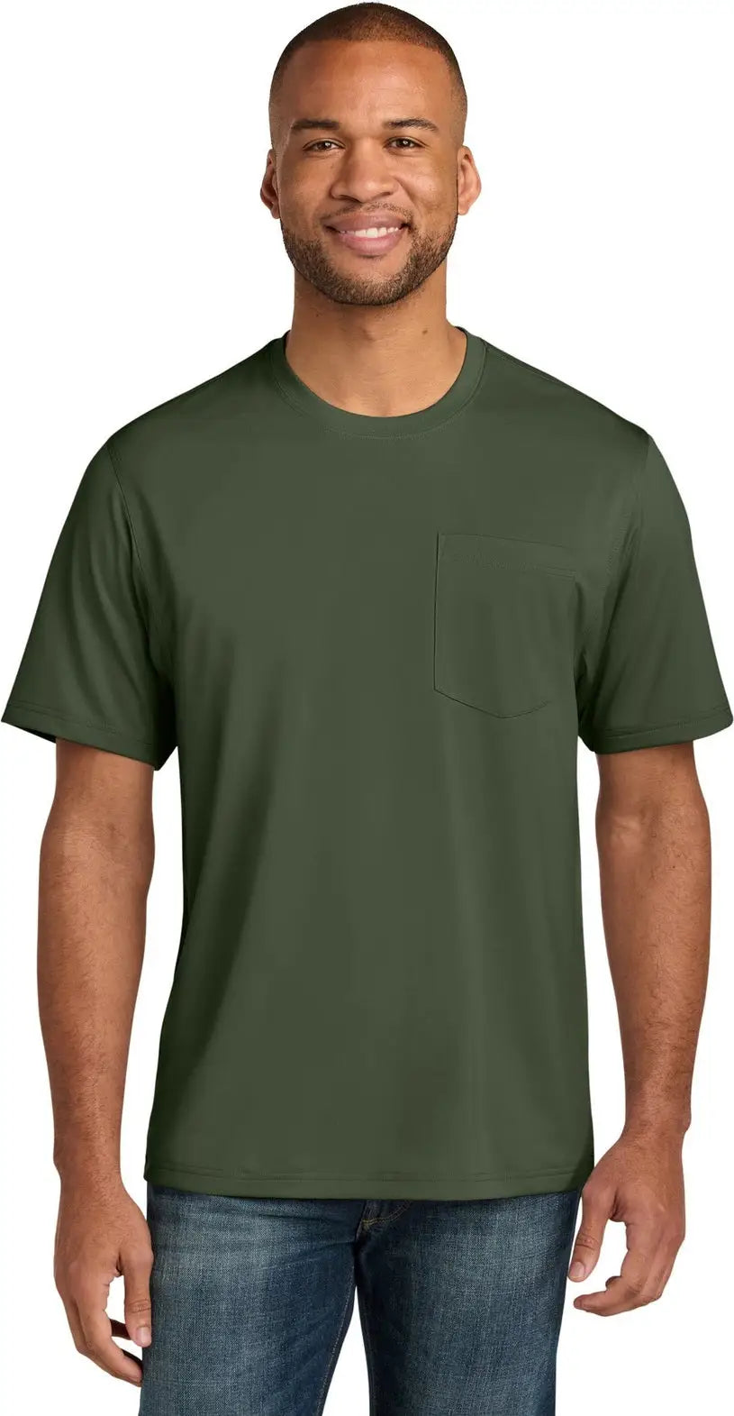 Cornerstone Cs440p Workwear Pro Short Sleeve Pocket Tee - Tactical Green - Adult Xs