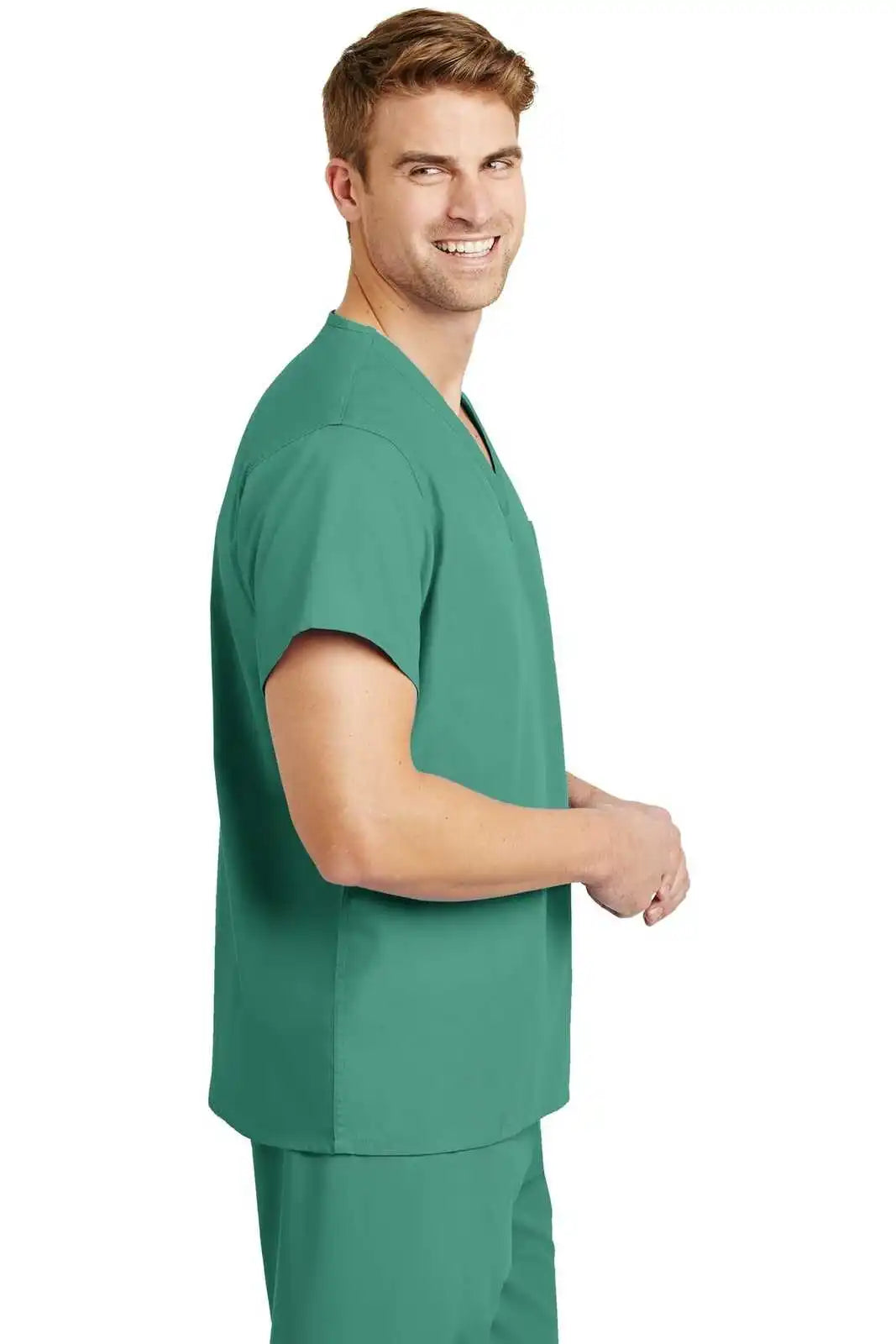 Cornerstone Cs501 Reversible V-neck Scrub Top - Jade Green