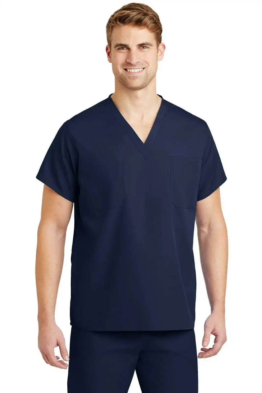 Cornerstone Cs501 Reversible V-neck Scrub Top - Navy