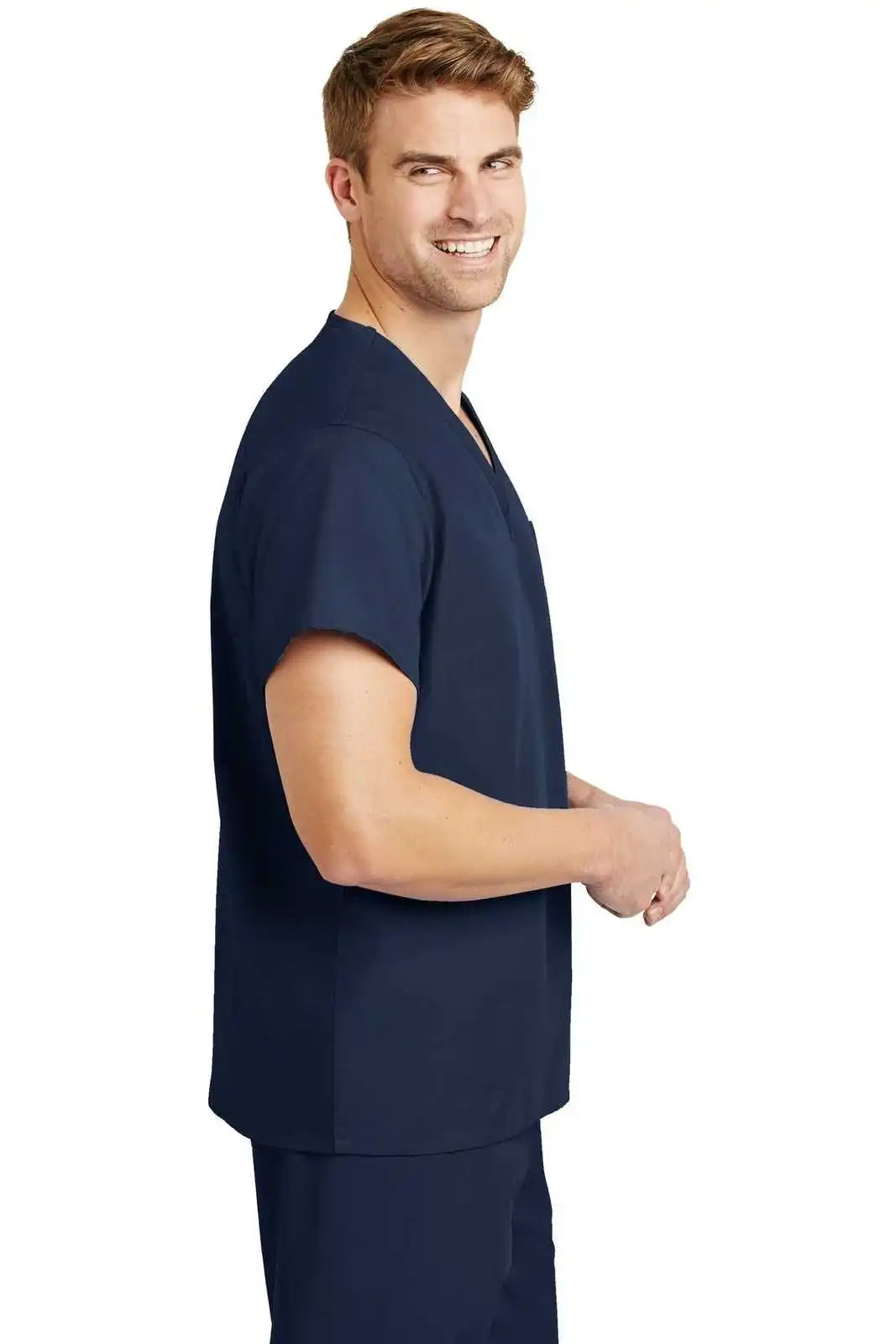 Cornerstone Cs501 Reversible V-neck Scrub Top - Navy