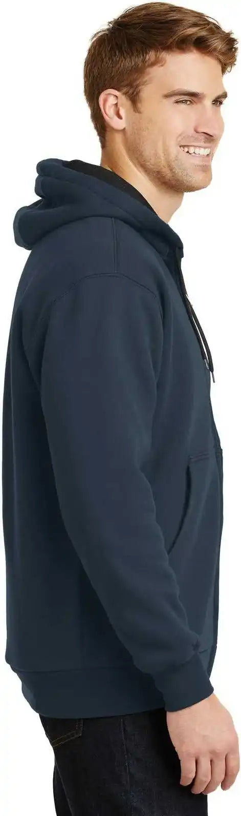Cornerstone Cs620 Heavyweight Full Zip Hooded Sweatshirt with Thermal Lining Navy