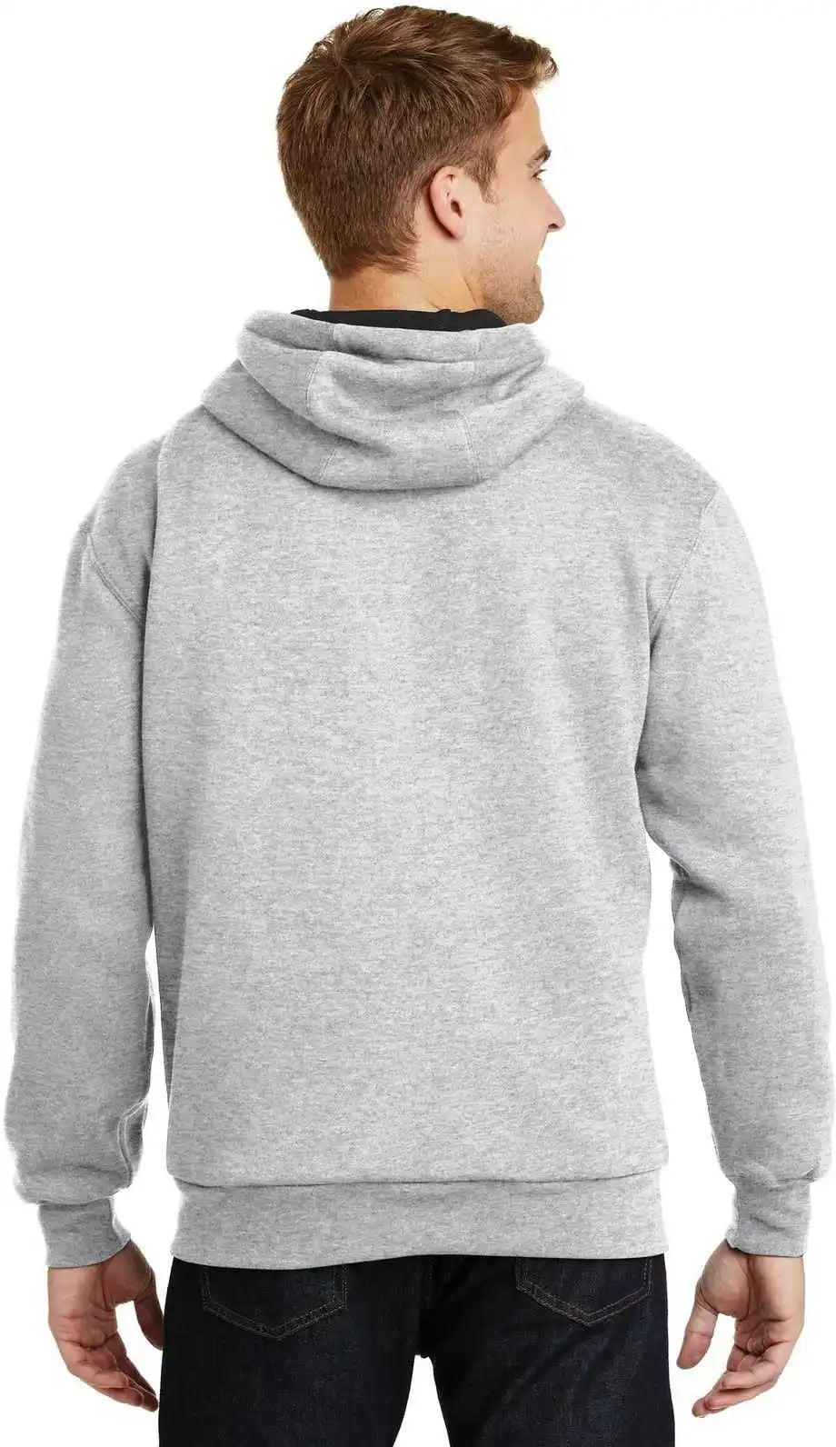 Cornerstone Cs620 Heavyweight Full-zip Hooded Sweatshirt with Thermal Lining - Athletic Heather