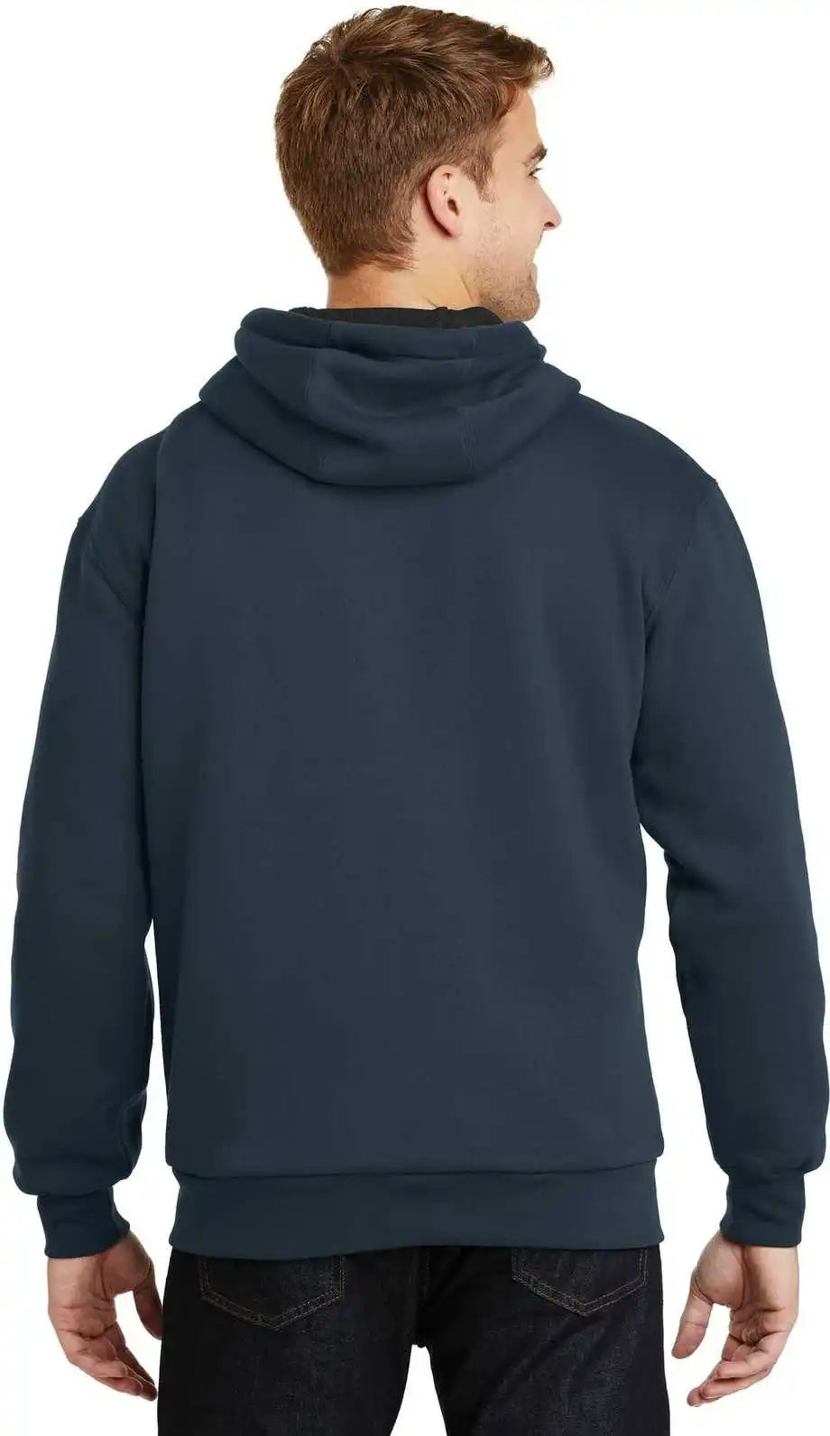 Cornerstone Cs620 Heavyweight Full Zip Hooded Sweatshirt with Thermal Lining Navy