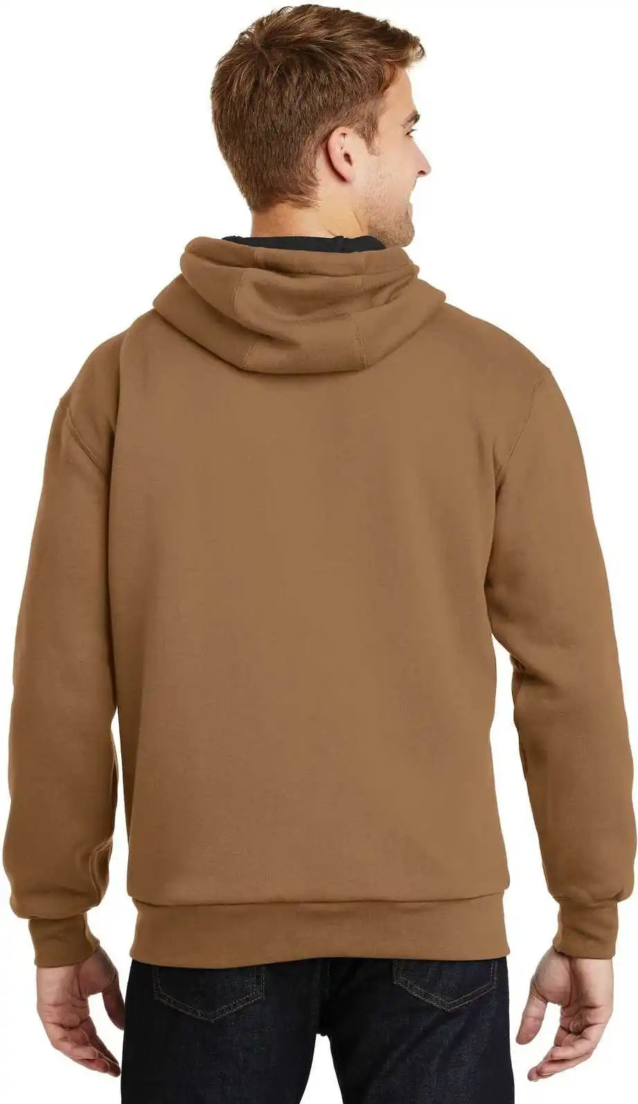 Cornerstone Cs620 Heavyweight Full Zip Hooded Sweatshirt with Thermal Lining Duck Brown