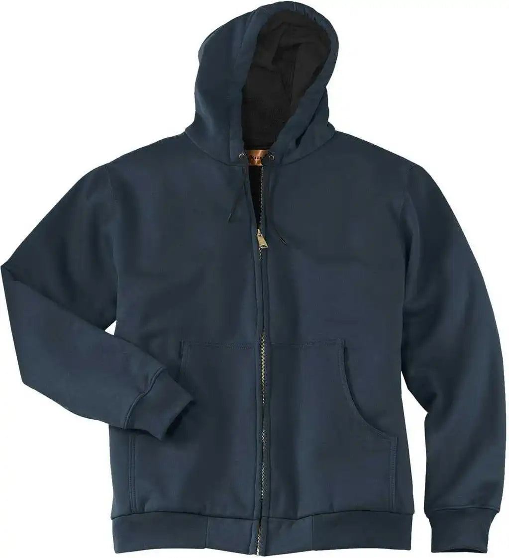 Cornerstone Cs620 Heavyweight Full Zip Hooded Sweatshirt with Thermal Lining Navy