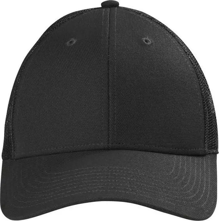 Cornerstone Cs811 Canvas Mesh Back Cap - Black