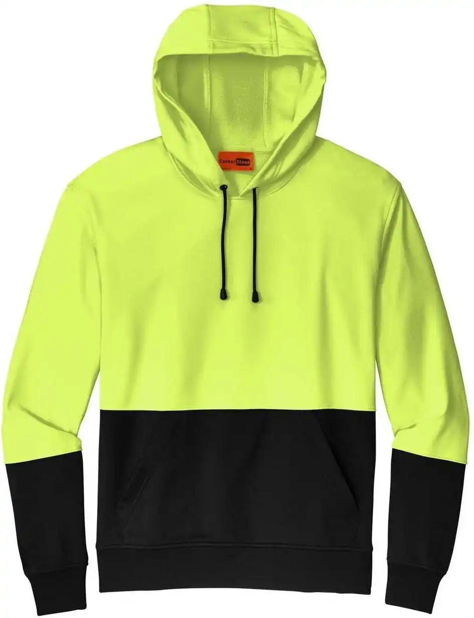 Cornerstone Csf01 Enhanced Visibility Fleece Pullover Hoodie - Safety Yellow
