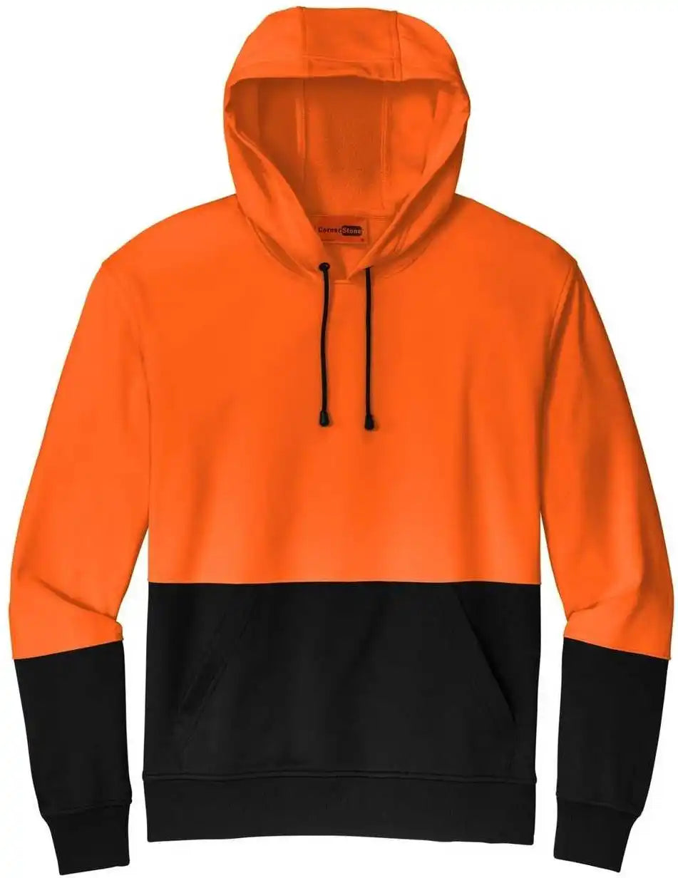 Cornerstone Csf01 Enhanced Visibility Fleece Pullover Hoodie - Safety Orange