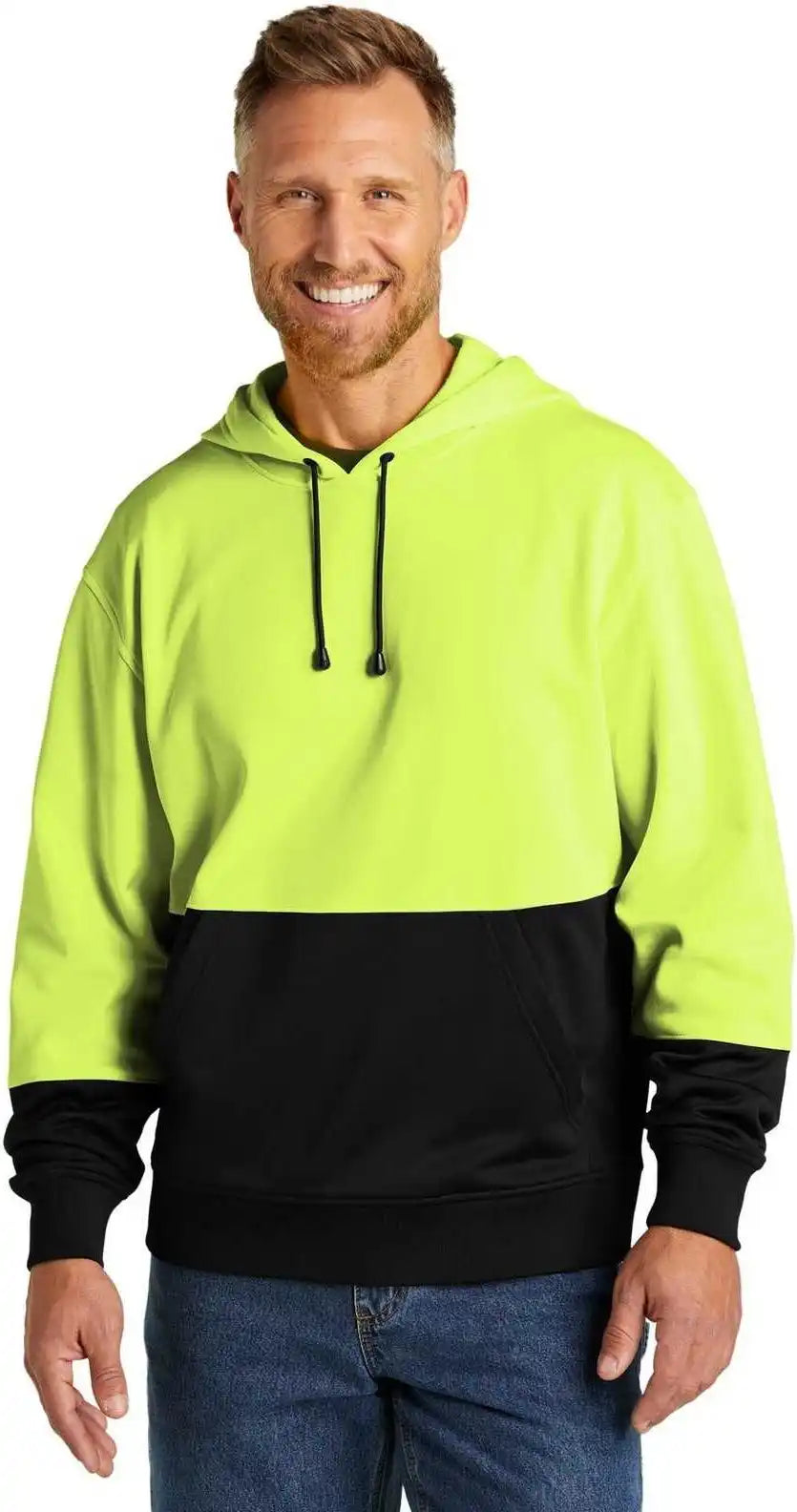 Cornerstone Csf01 Enhanced Visibility Fleece Pullover Hoodie - Safety Yellow