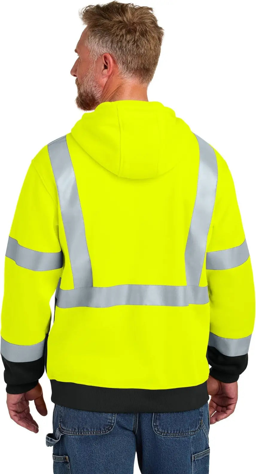Cornerstone Csf301 Ansi 107 Class 3 Heavy-duty Fleece Pullover Hoodie - Safety Yellow